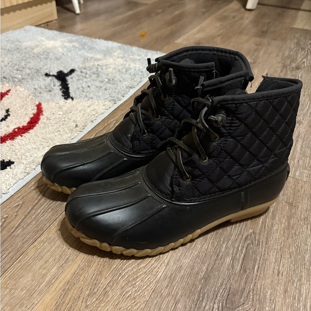 Nautica Black Quilted Winter Boots